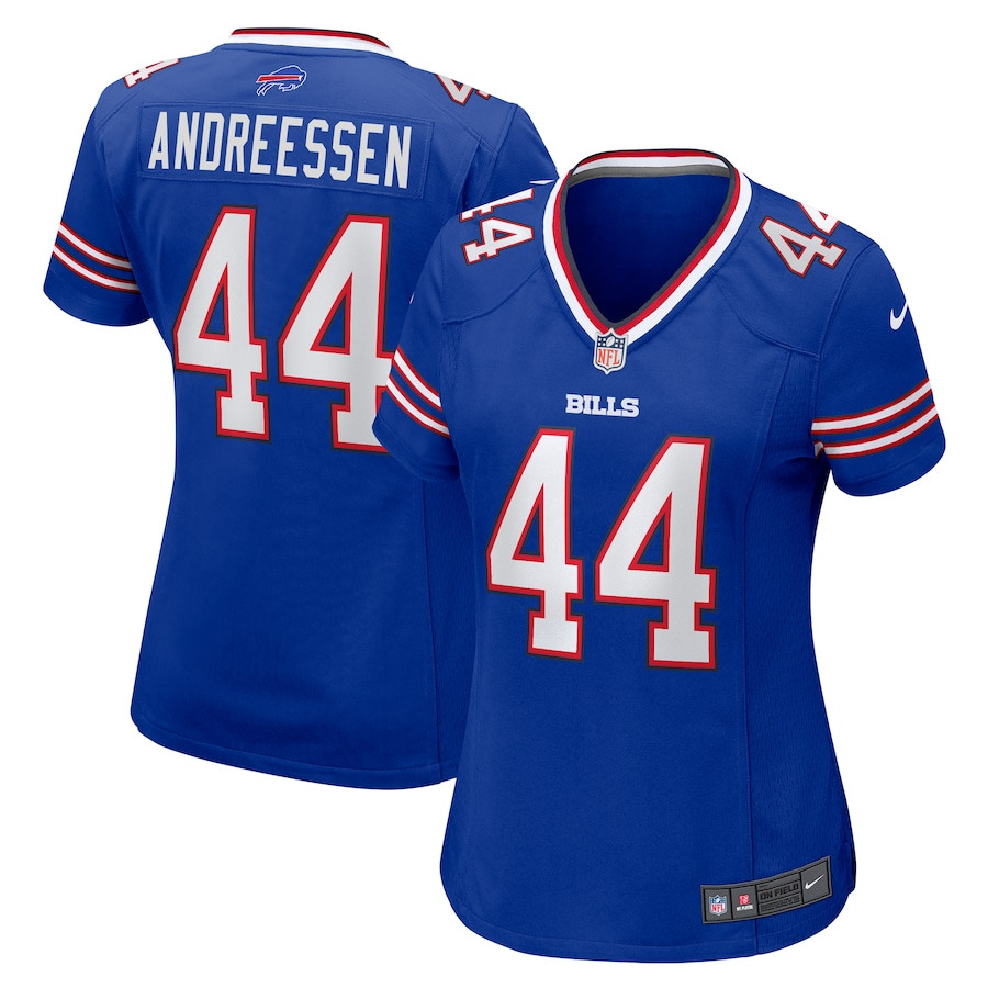 Joe Andreessen 44 Buffalo Bills Game Royal NFL Jersey Women's