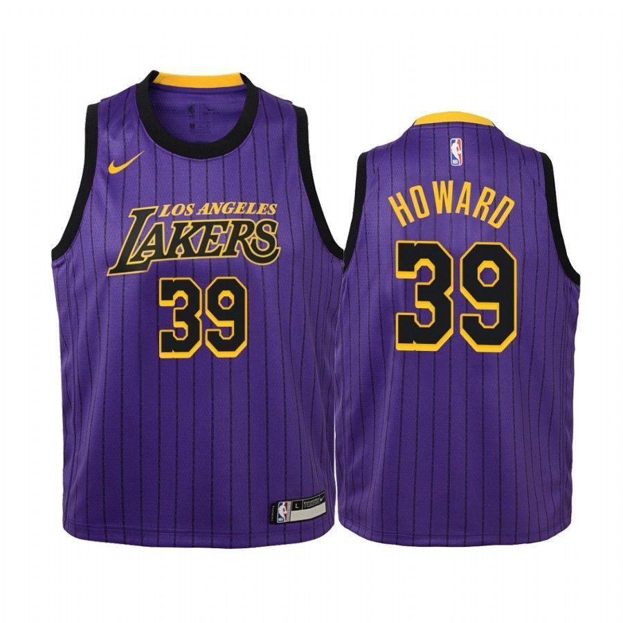 Dwight Howard Los Angeles Lakers City Purple NBA Jersey Youth