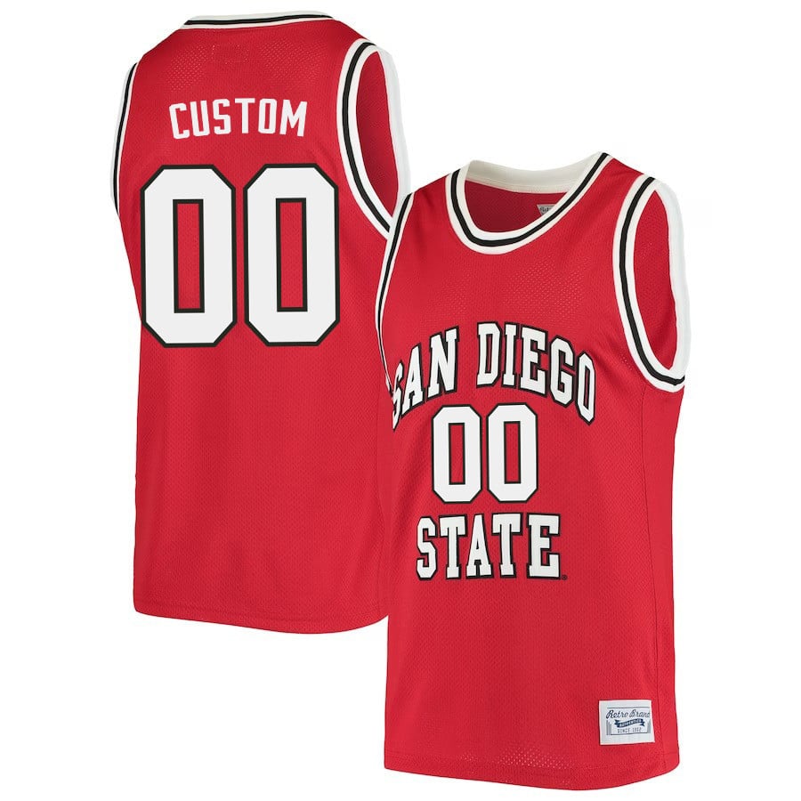 Custom 00 San Diego State Aztecs 2023- Red NCAA Jersey Men's