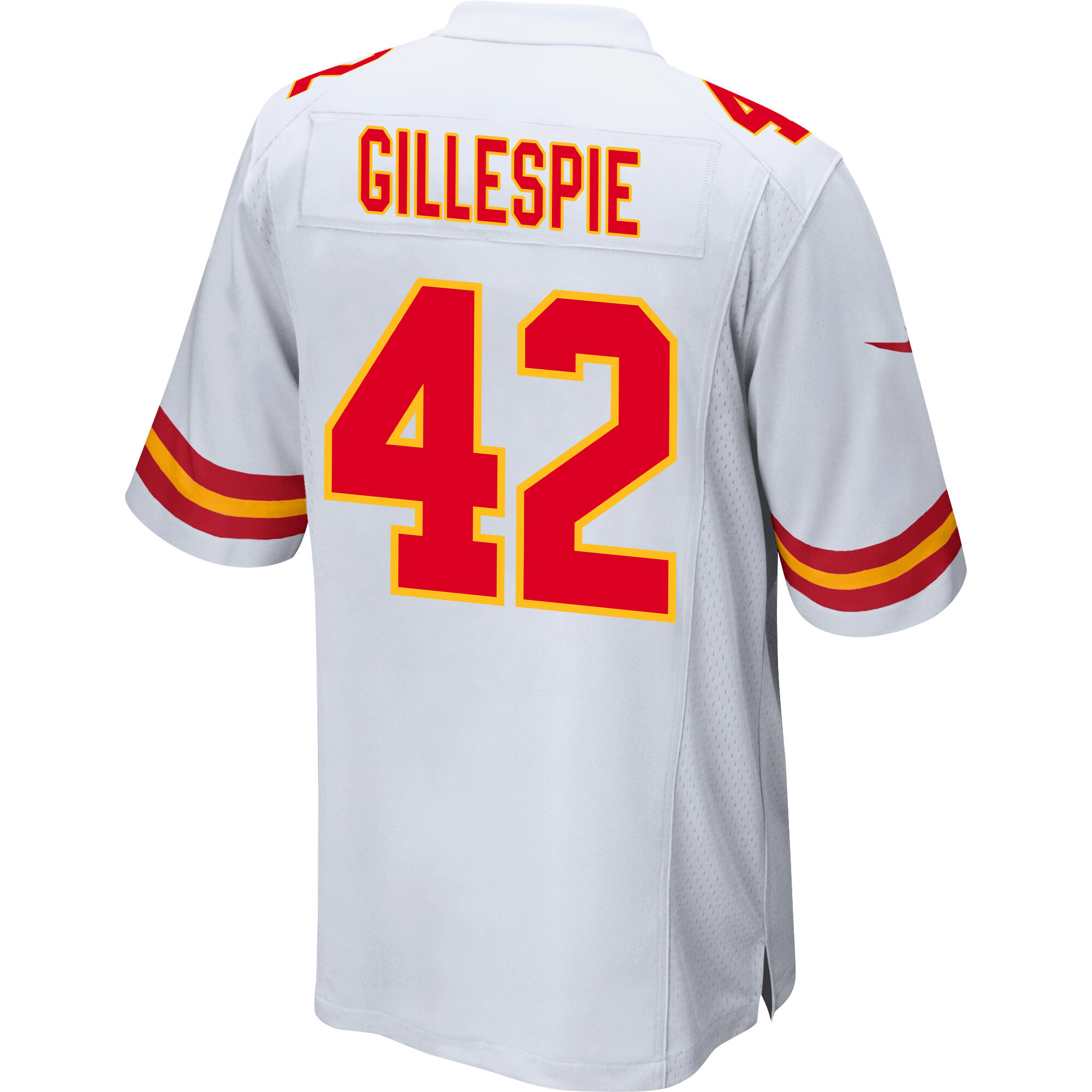Tyree Gillespie 42 Kansas City Chiefs Super Bowl LVIII Champions 4X Game White NFL Jersey Men's