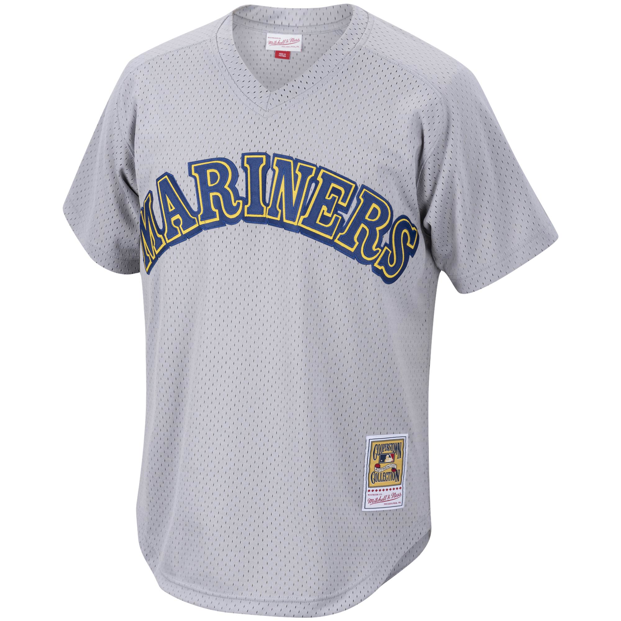 Seattle Mariners Edgar Martinez Mitchell Ness Charcoal Cooperstown Collection Mesh Batting Practice MLB Jersey Men's