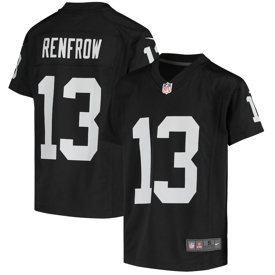 Hunter Renfrow 13 Las Vegas Raiders Game Black NFL Jersey Youth