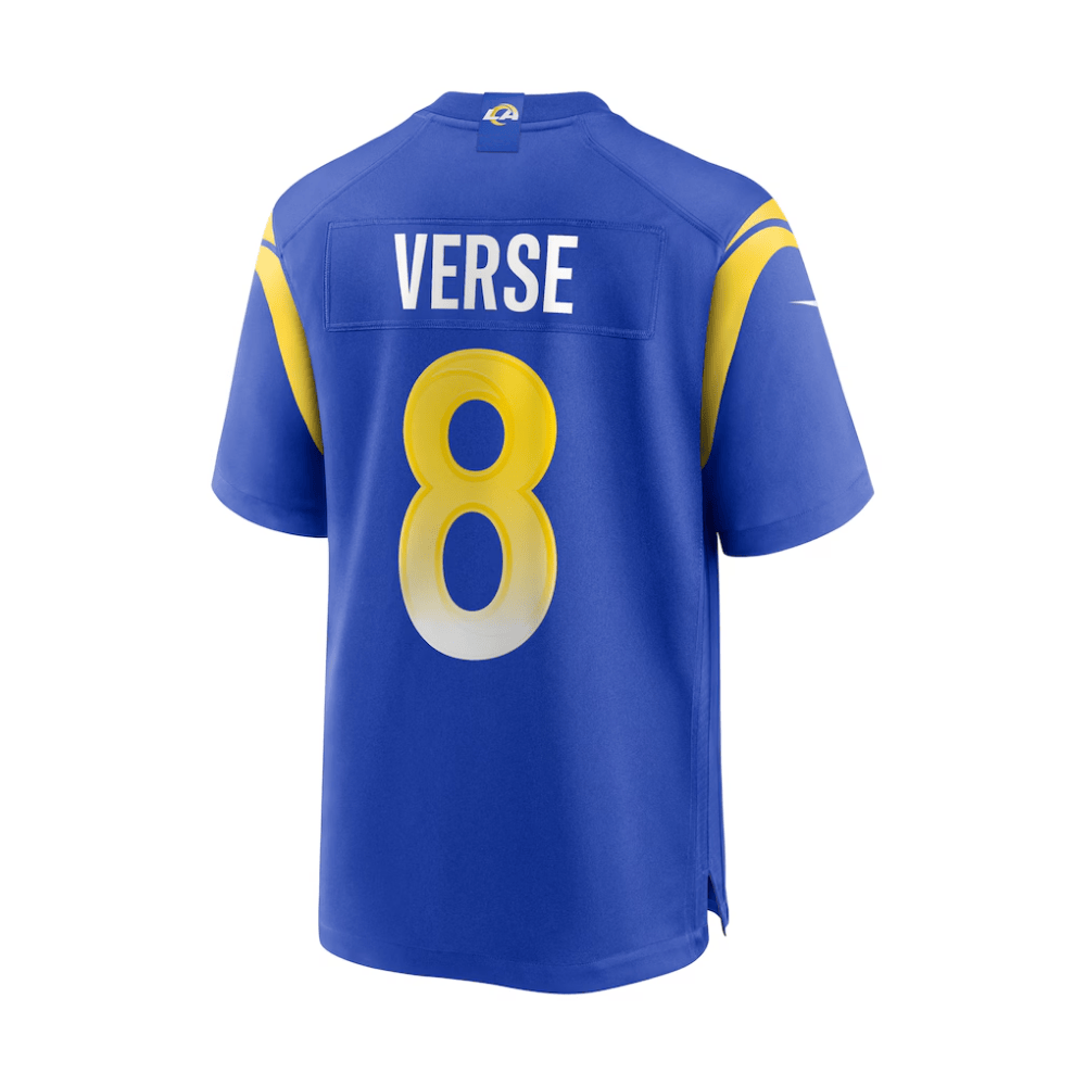 Jared Verse 8 Los Angeles Rams 2025 Pro Bowl Patch Game Royal NFL Jersey Men's