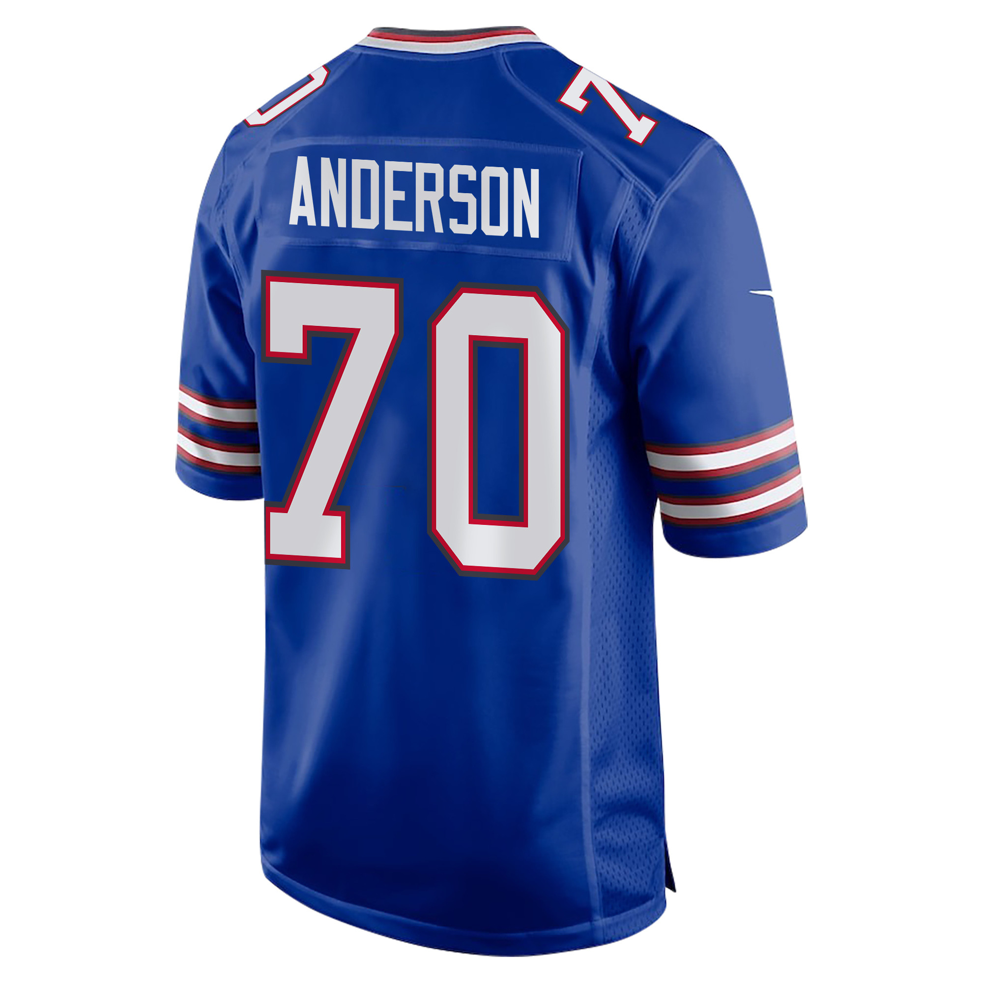 Alec Anderson 70 Buffalo Bills Super Bowl LIX Champions Patch Game Royal NFL Jersey Men's