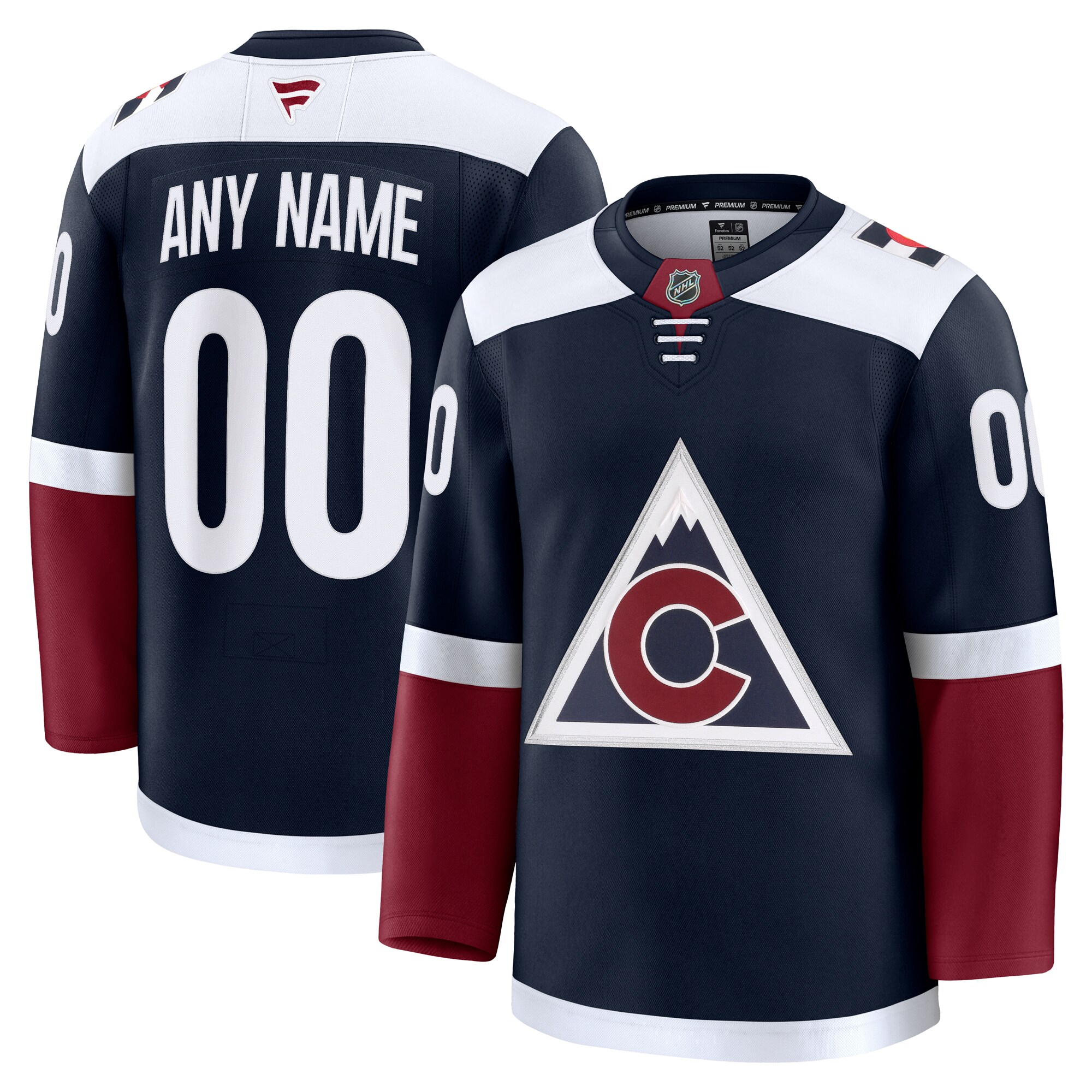 Colorado Avalanche Navy Alternate Premium Custom NHL Jersey Men's