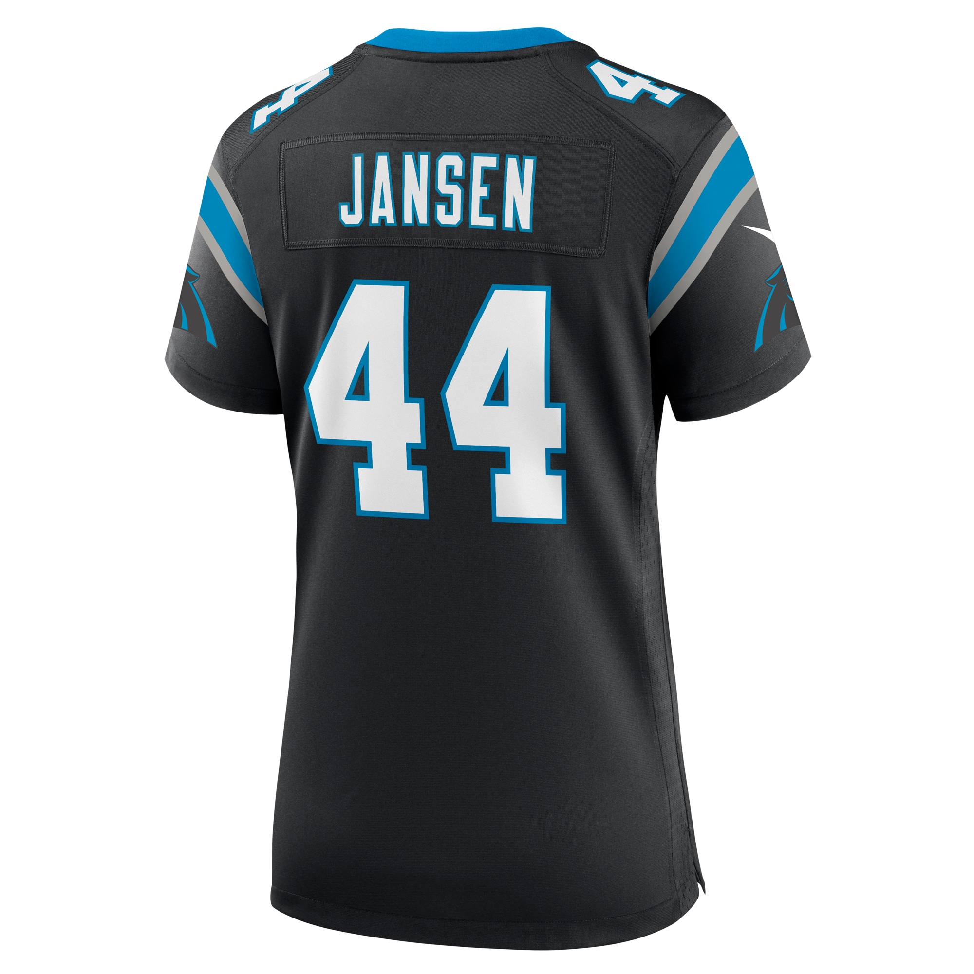 Carolina Panthers J.J. Jansen Black Team Game NFL Jersey Women's