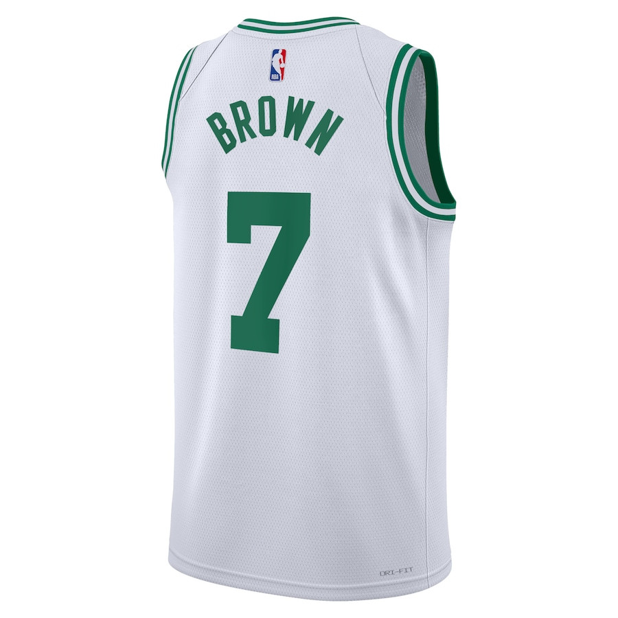 Jaylen Brown 7 Boston Celtics Unisex Swingman Association Editio White NBA Jersey Unisex