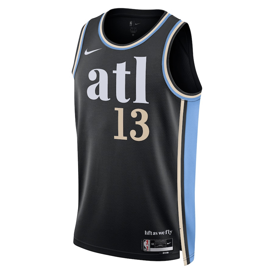 Bogdan Bogdanovic 13 Atlanta Hawks 2023/24 City Edition Swingman Black NBA Jersey Men's