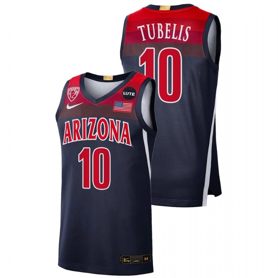 Azuolas Tubelis 10 Navy Arizona Wildcats 2023 College Elite Limited NCAA Jersey Men's