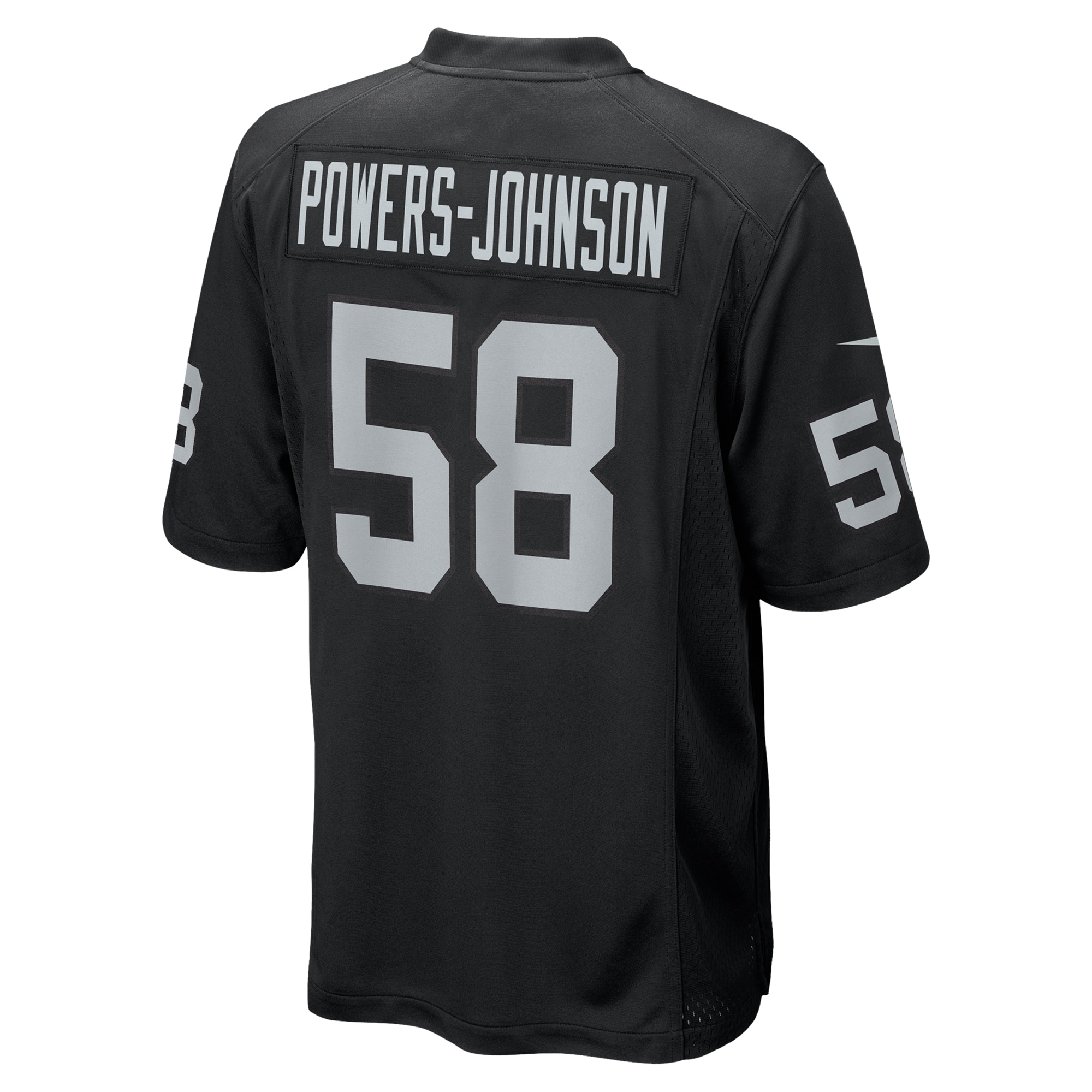 Las Vegas Raiders Jackson Powers-Johnson Black Team Game NFL Jersey Men's