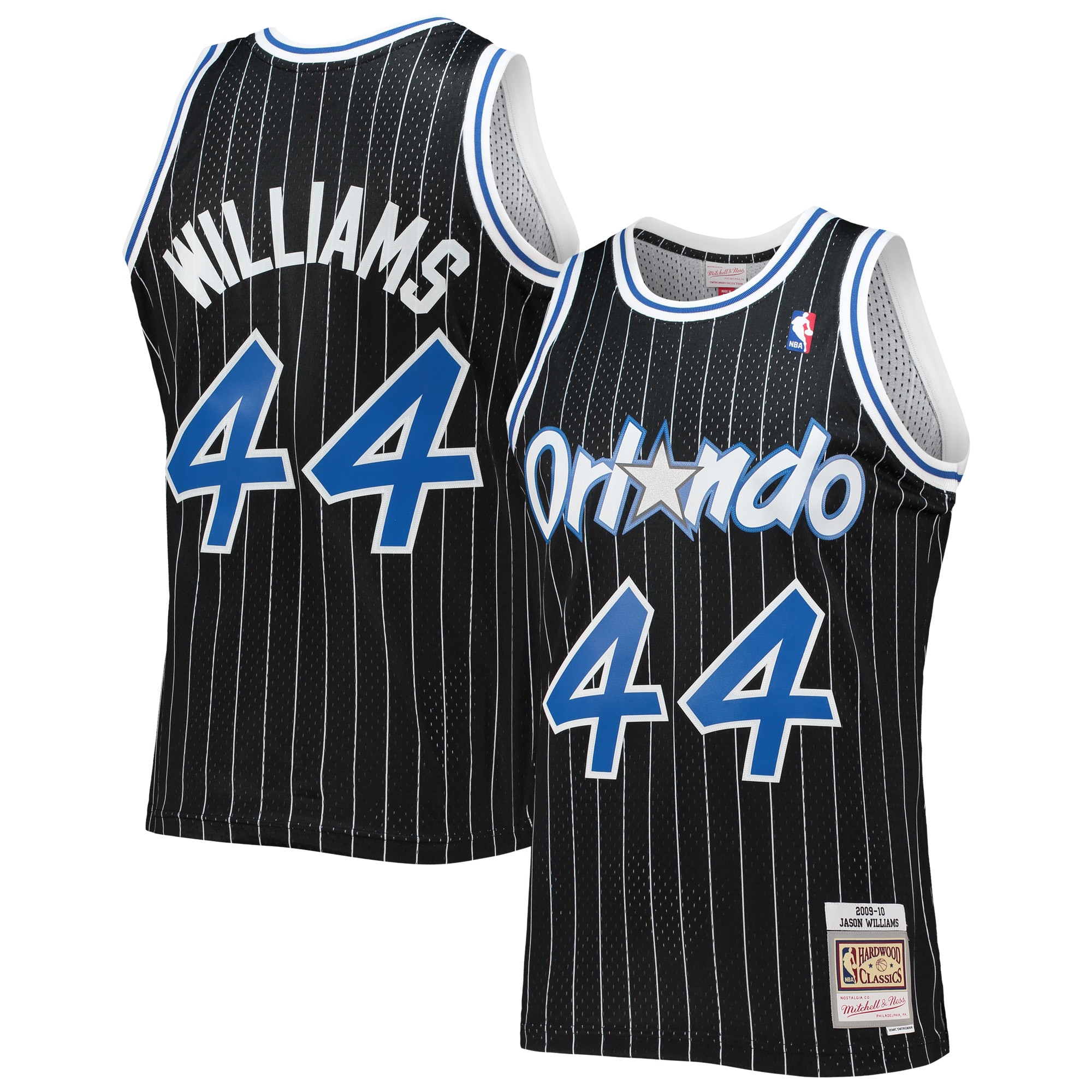 Mitchell Ness Jason Williams Black Orlando Magicc 2009-10 Hardwood Classics Swingman NBA Jersey Men's
