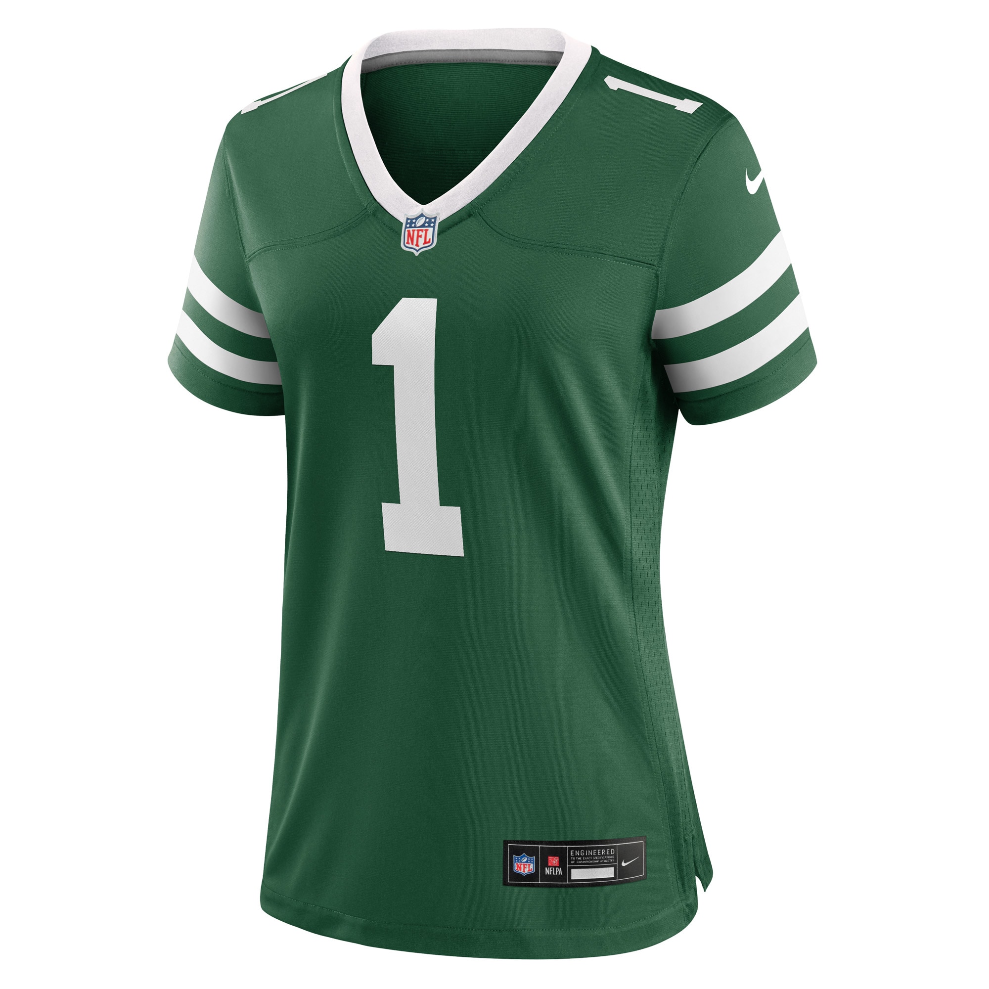 New York Jets Number 1 Bride Legacy Green Game NFL Jersey Women's