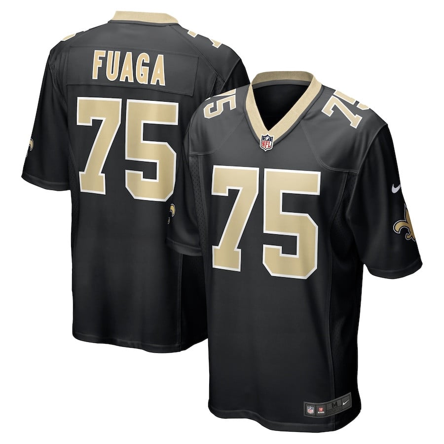 Taliese Fuaga 75 New Orleans Saints Game Black NFL Jersey Men's