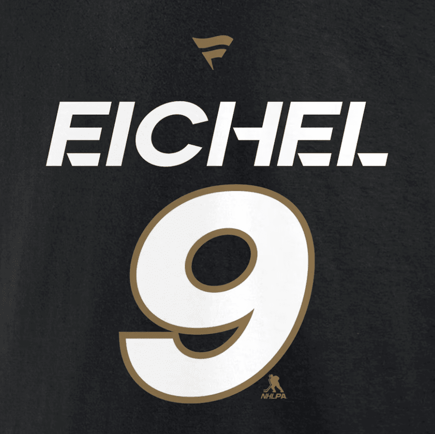Jack Eichel 9 Vegas Golden Knights 2023 Stanley Cup Final T-Shirt Black NHL Jersey Men's