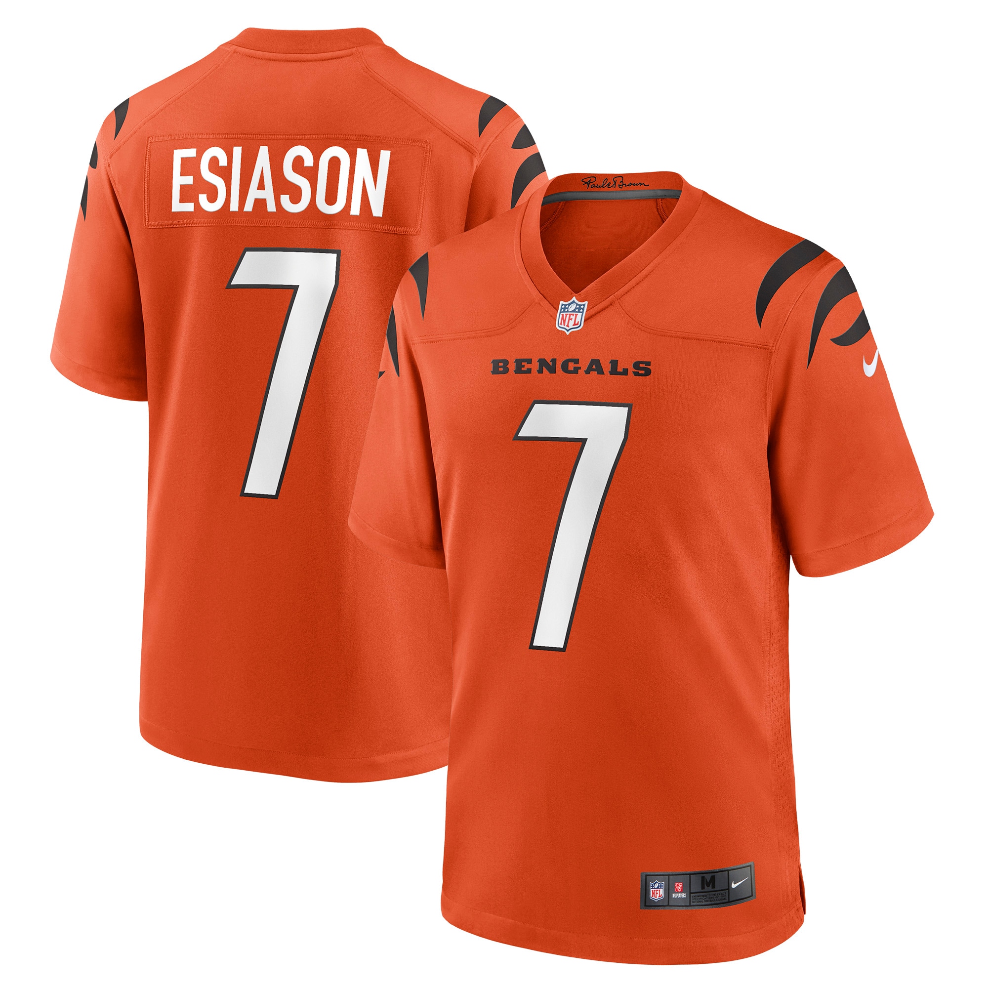 Cincinnati Bengals Boomer Esiason Orange Retired Player Alternate Game NFL Jersey Men's