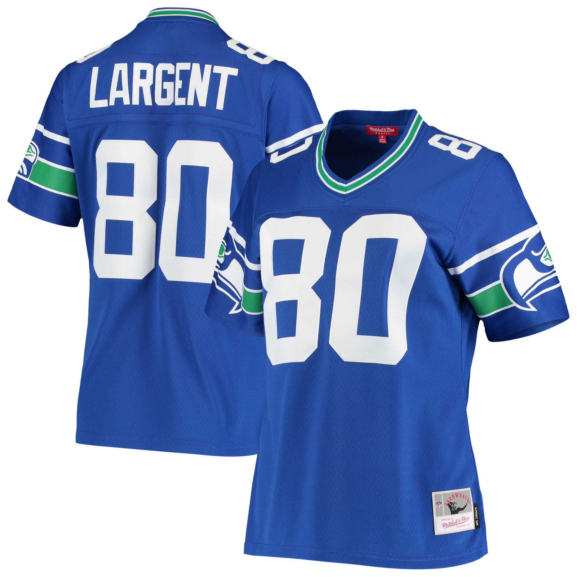 Seattle Seahawks Steve Largent Mitchell Ness Royal 1985 Legacy NFL Jersey Women's
