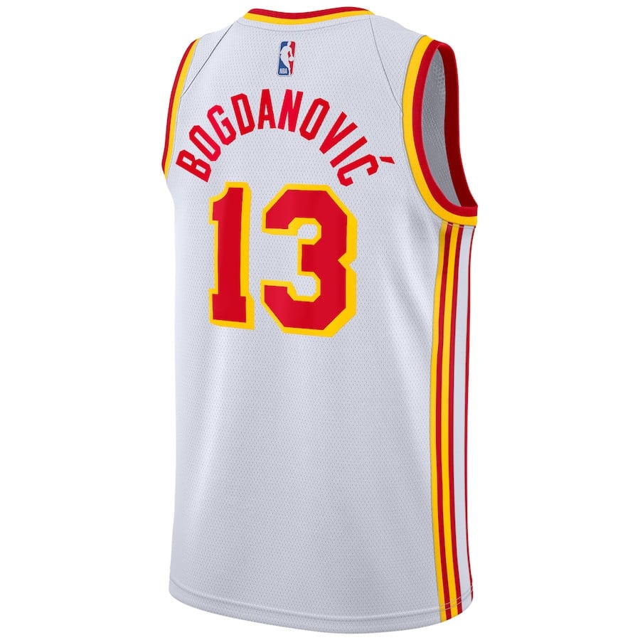 Bogdan Bogdanovic 13 Atlanta Hawks Unisex Swingman Association Editio White NBA Jersey Unisex