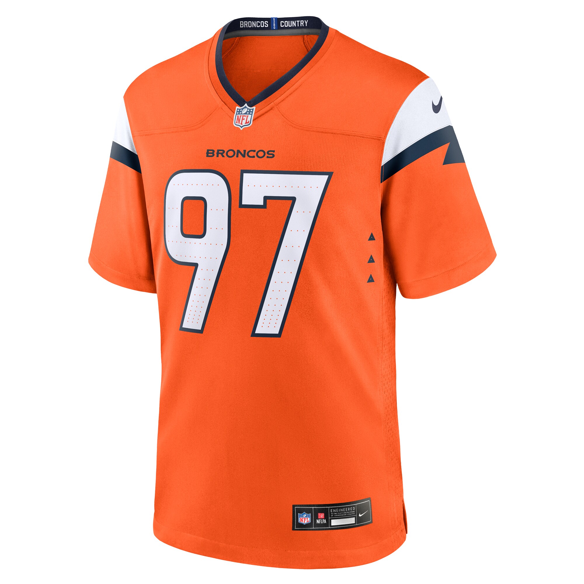 Denver Broncos Malcolm Roach Orange Team Game NFL Jersey Men's