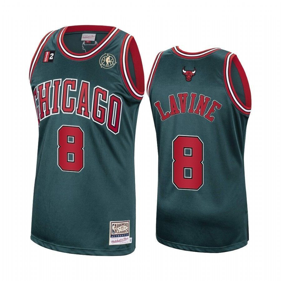 Zach Lavine 8 Chicago Bulls Green Hardwood Classics NBA Jersey Men's