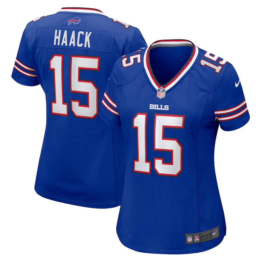 Matt Haack 15 Buffalo Bills Game Royal NFL Jersey Women's