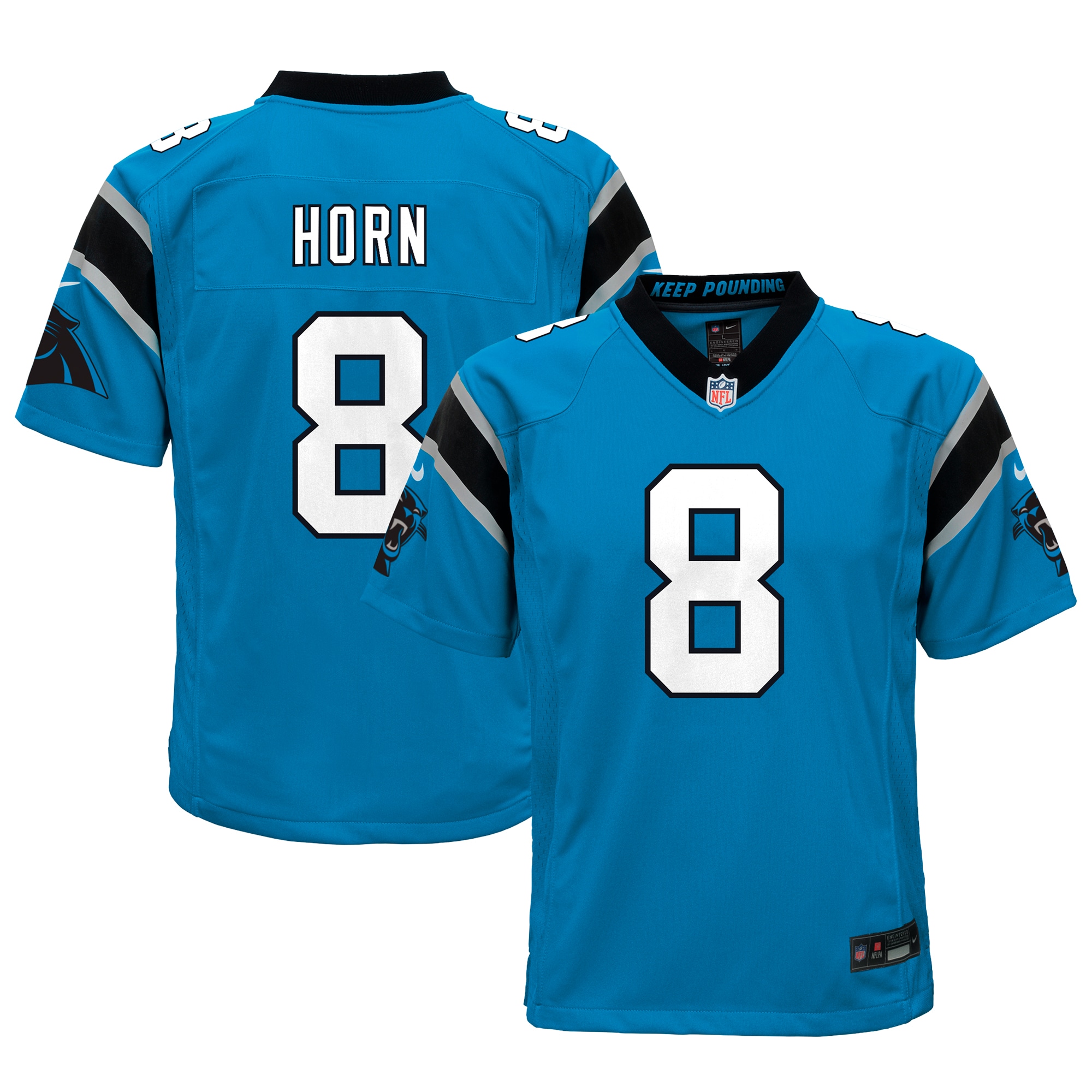 Carolina Panthers Jaycee Horn Blue Game NFL Jersey Youth