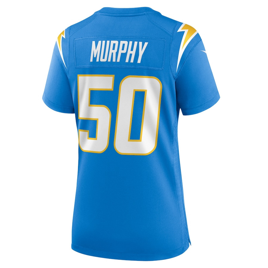 Caleb Murphy 50 Los Angeles Chargers Game Powder Blue NFL Jersey Women's