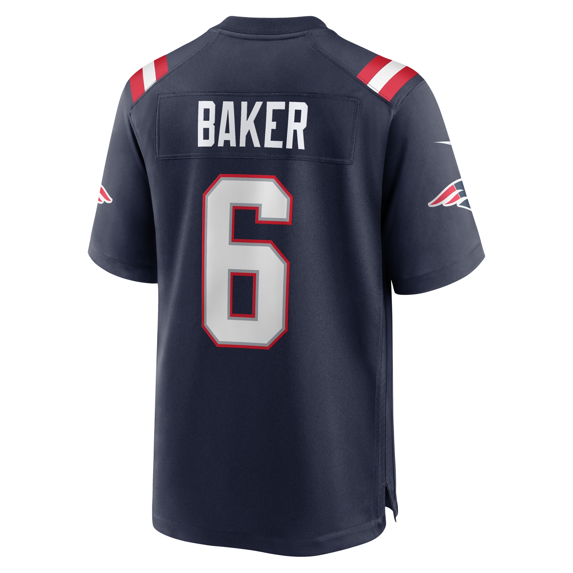 New England Patriots Javon Baker Navy Team Game NFL Jersey Men's