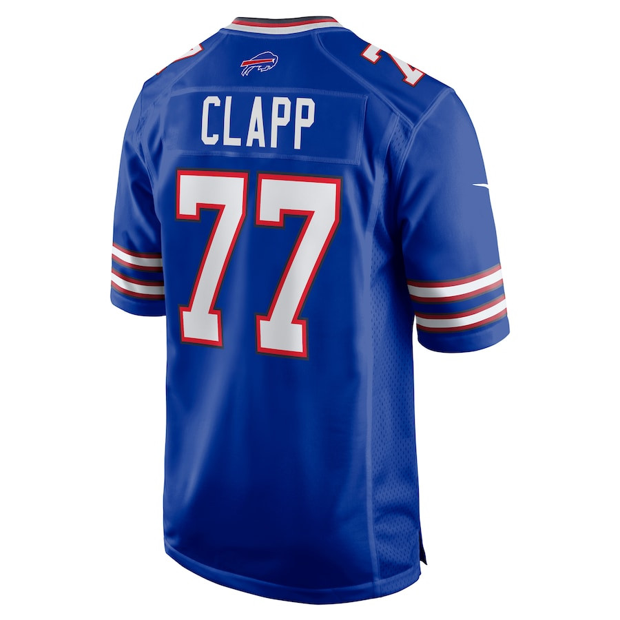 Will Clapp 77 Buffalo Bills Game Royal NFL Jersey Men's
