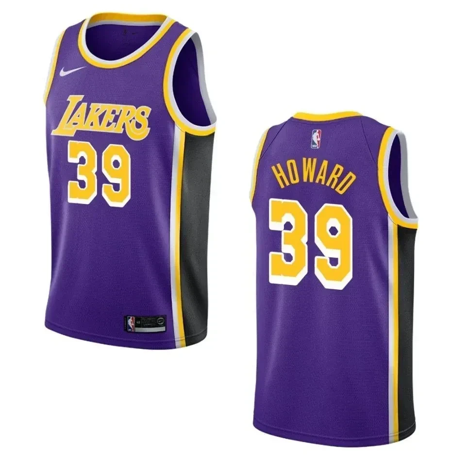 Los Angeles Lakers 39 Dwight Howard Statement Swingman Purple NBA Jersey Men's