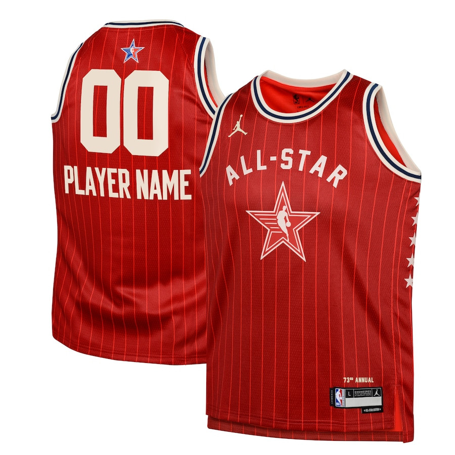 Western Conference 2024 All Star Game Swingman Custom Crimson NBA Jersey Youth