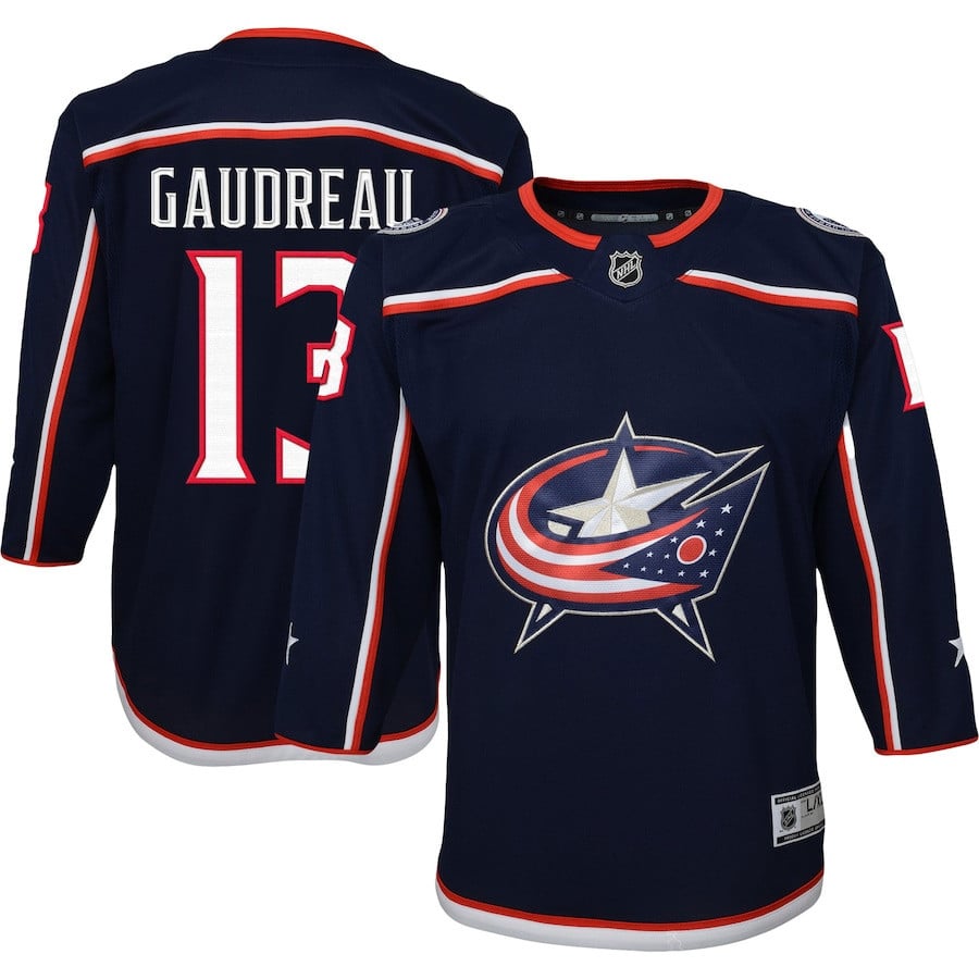 Johnny Gaudreau 13 Columbus Blue Jackets Breakaway Navy NHL Jersey Youth