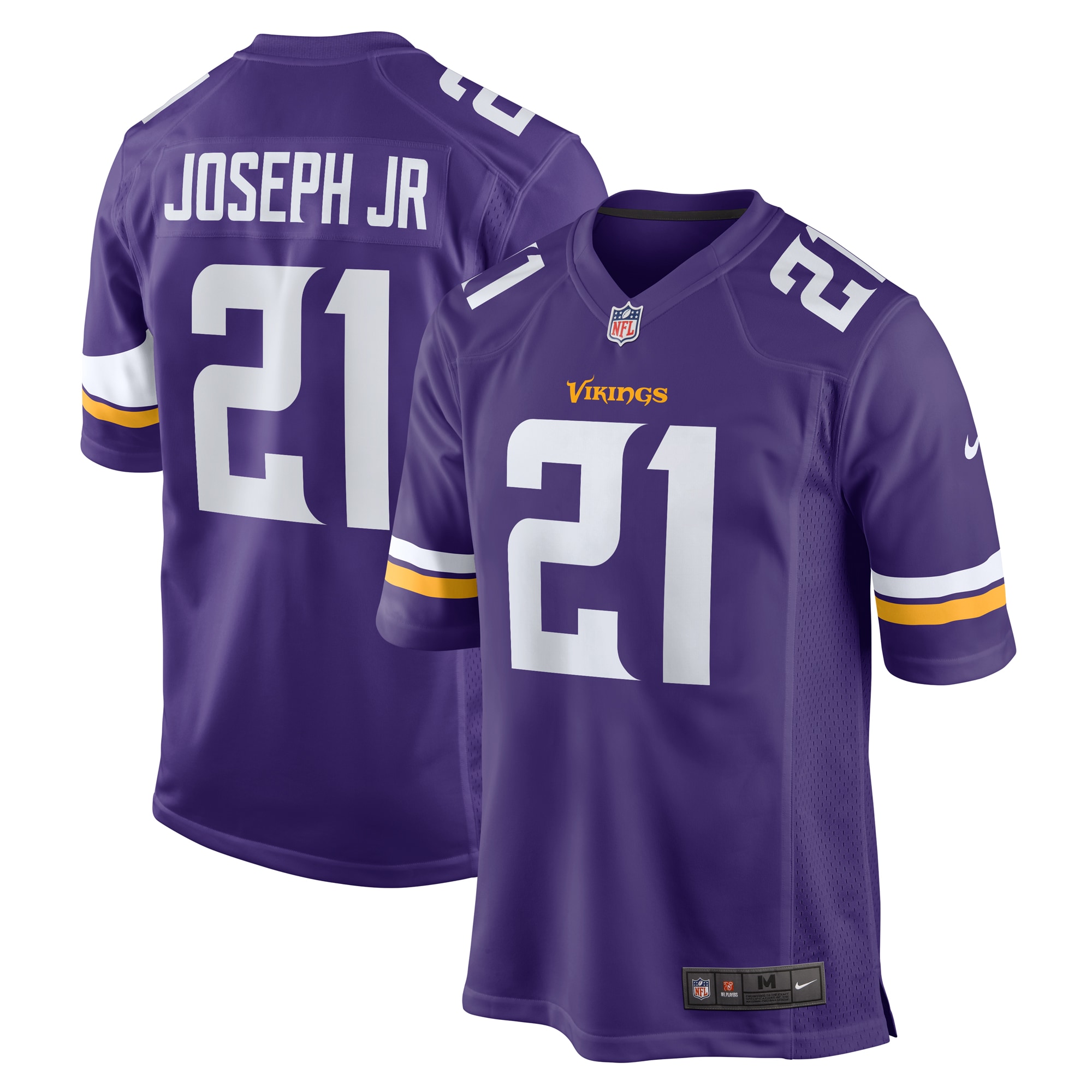 Minnesota Vikings Kelvin Joseph Jr. Purple Team Game NFL Jersey Men's
