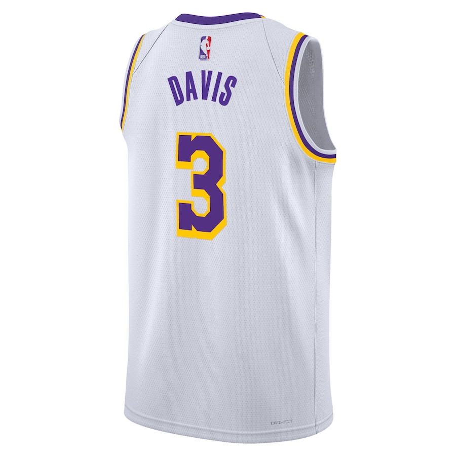 Anthony Davis 3 Los Angeles Lakers Unisex Swingman Association Editio White NBA Jersey Unisex