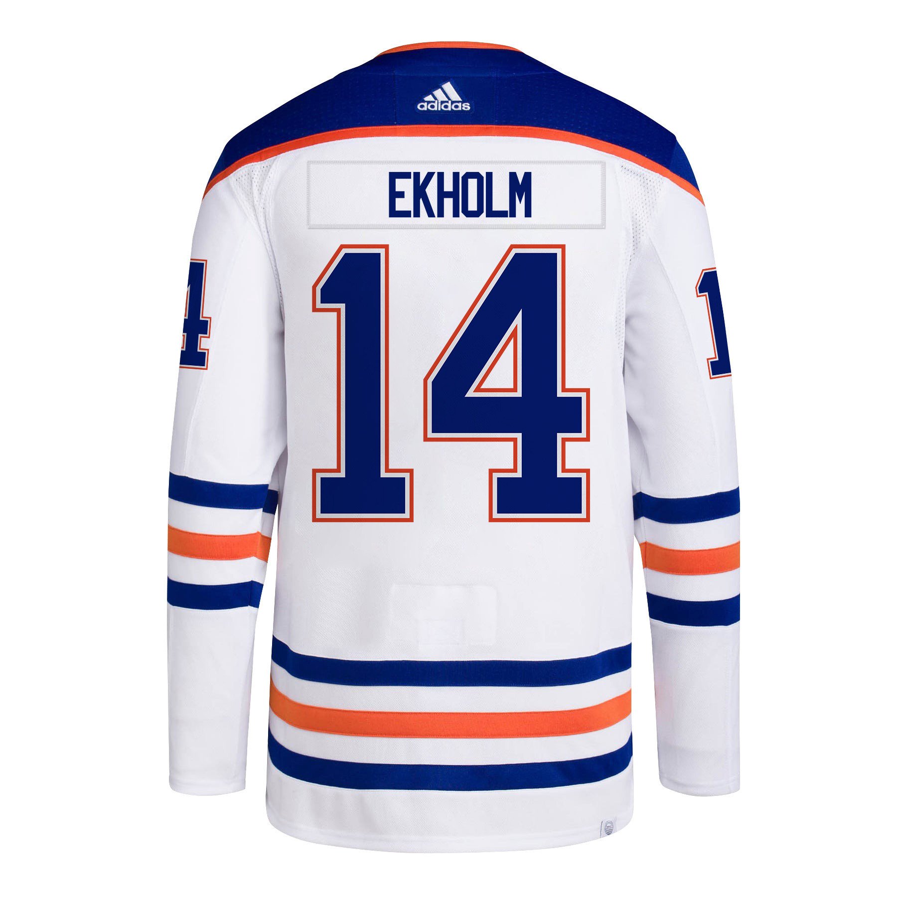 Mattias Ekholm 14 Edmonton Oilers 2024 STANLEY CUP Final Away White NHL Jersey Men's