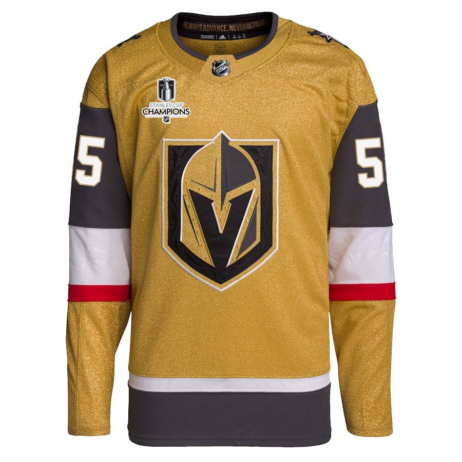 Keegan Kolesar 55 Vegas Golden Knights Stanley Cup 2023 Champions Patch Home Breakaway Gold NHL Jersey Men's