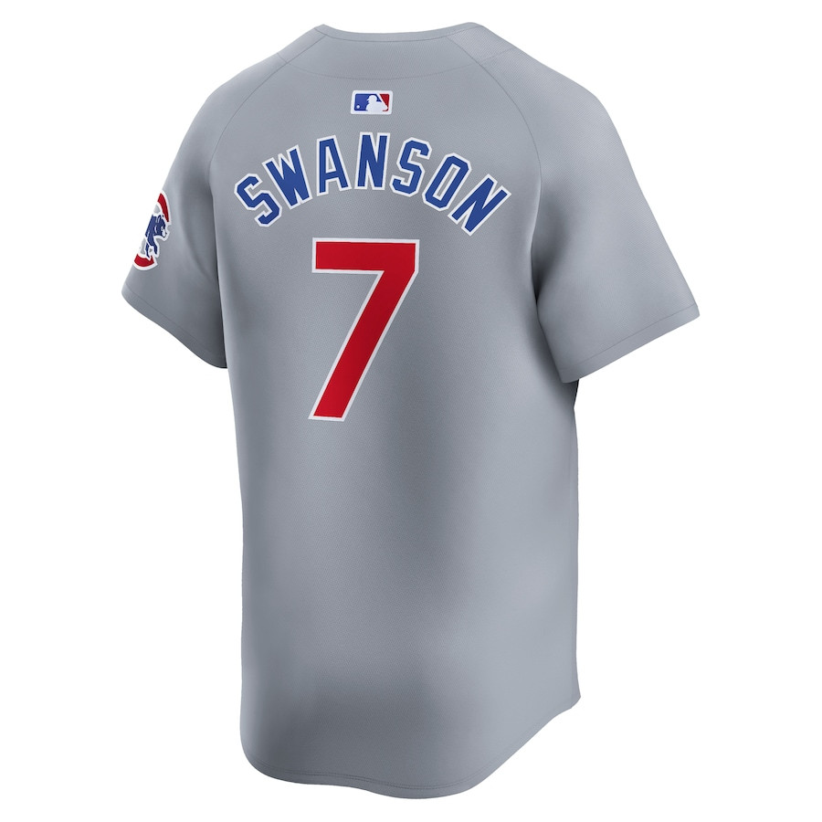 Dansby Swanson 7 Chicago Cubs Road Limited Gray MLB Jersey Men's