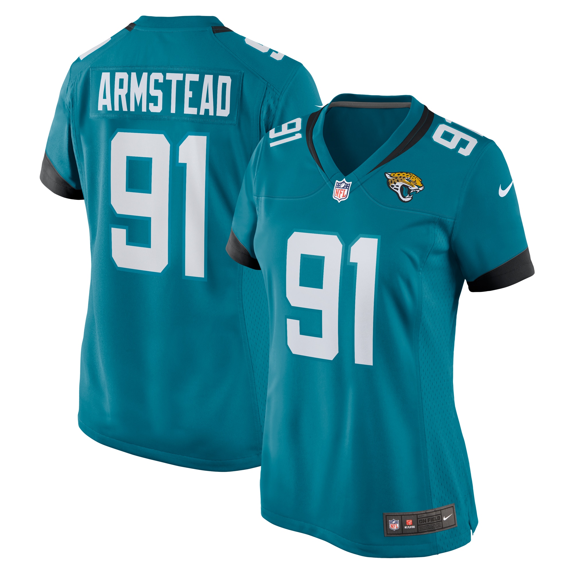 Jacksonville Jaguars Arik Armstead Teal Team Game NFL Jersey Women's