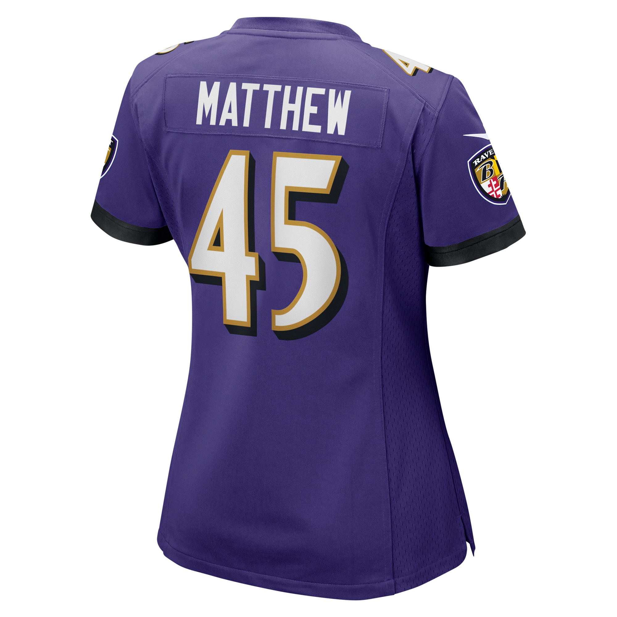 Baltimore Ravens Christian Matthew Purple Game NFL Jersey Women's