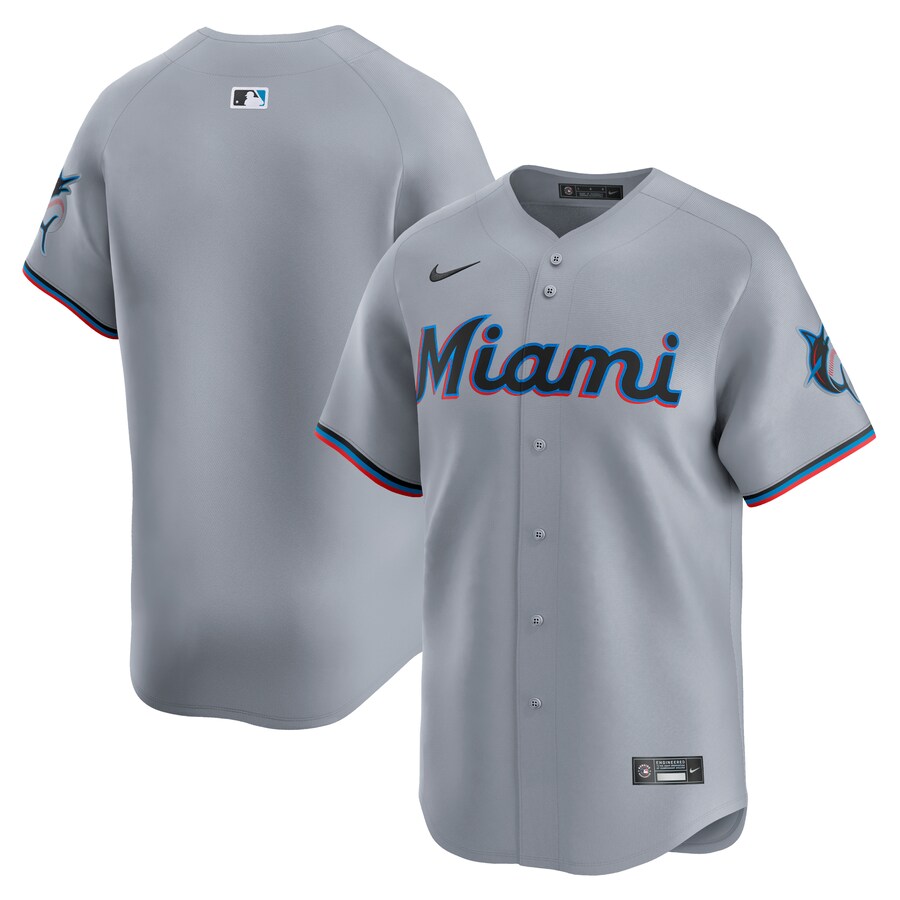 Miami Marlins Road Limited Jersey Gray