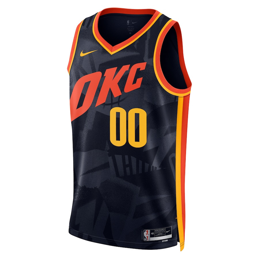 Oklahoma City Thunder 2023/24 City Edition Swingman Custom Navy NBA Jersey Men's