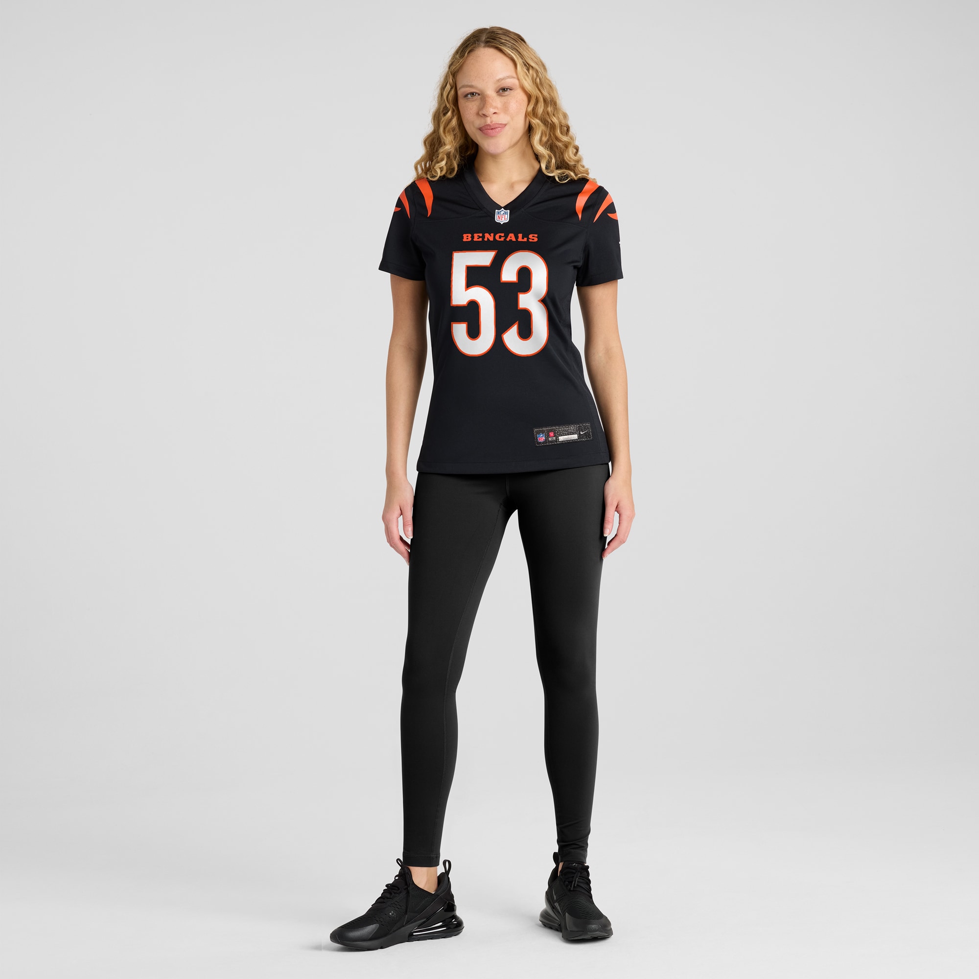 Cincinnati Bengals TJ Pesefea Black Team Game NFL Jersey Women's
