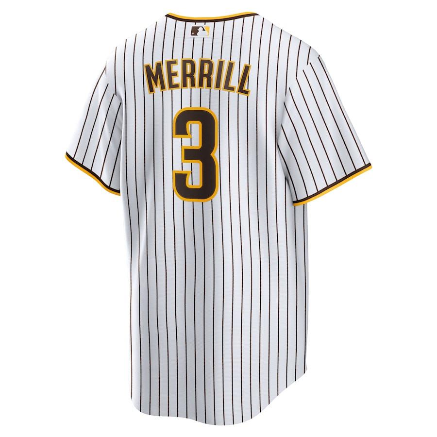 Jackson Merrill 3 San Diego Padres Home White MLB Jersey Men's