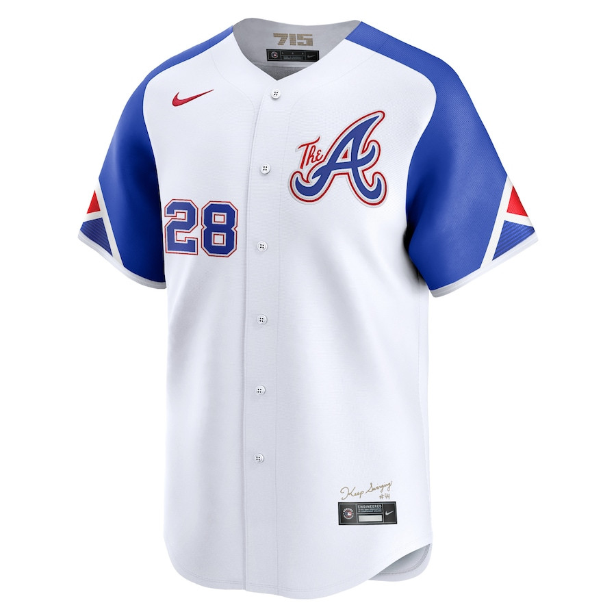 Matt Olson 28 Atlanta Braves City Connect Limited White MLB Jersey Men's
