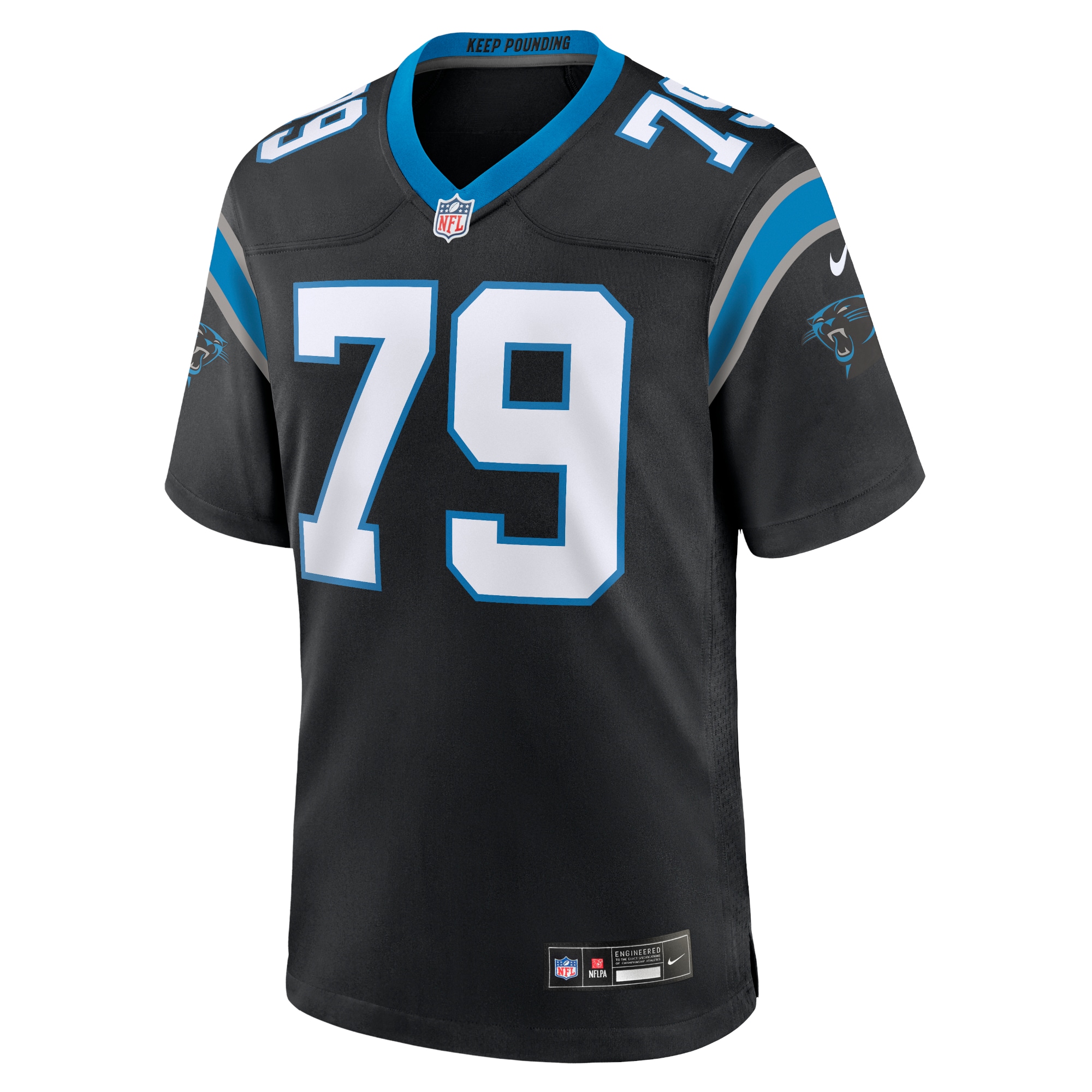 Carolina Panthers Ikem Ekwonu Black Game NFL Jersey Men's