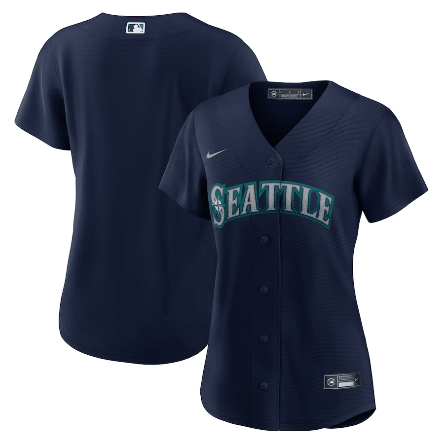 Seattle Mariners Alternate Navy MLB Jersey Women's