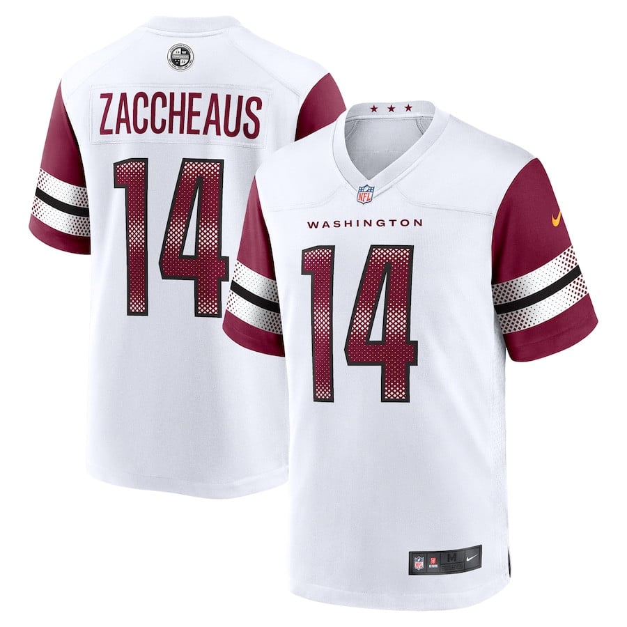 Olamide Zaccheaus 14 Washington Commanders Game White NFL Jersey Men's