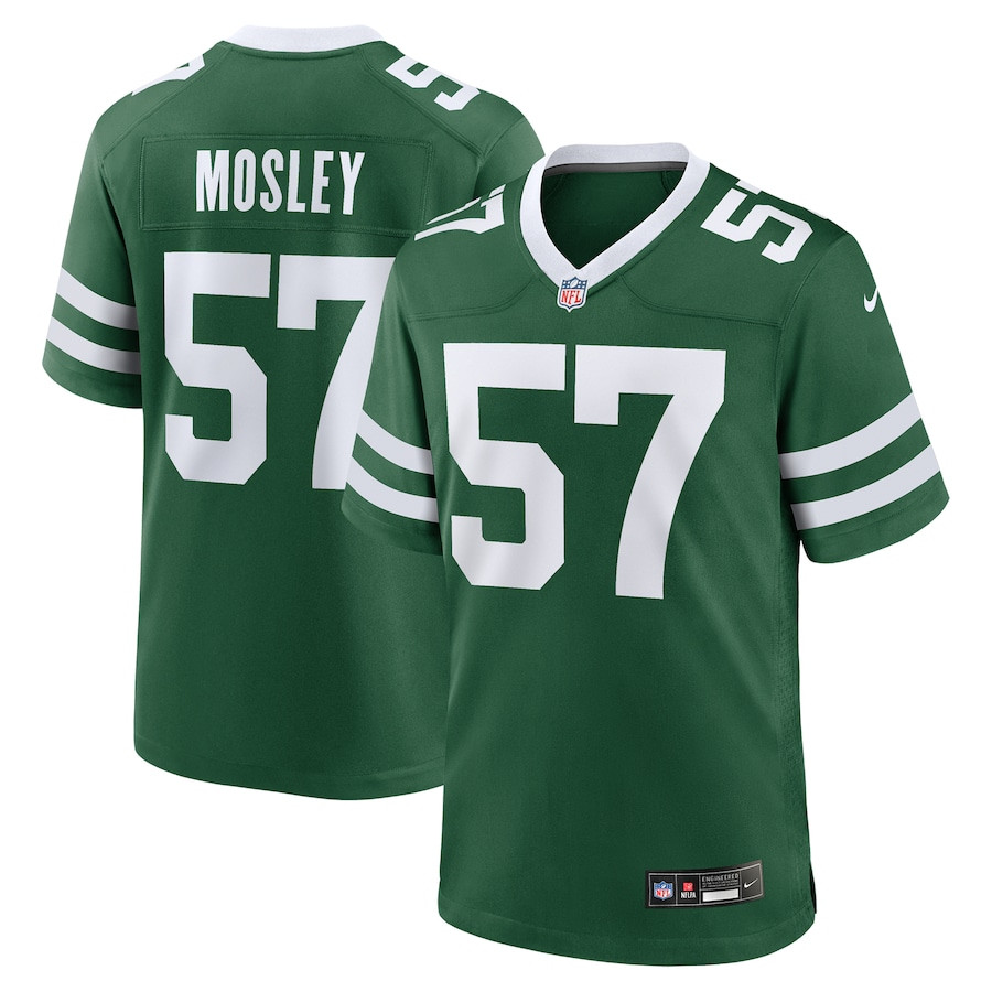 C.J. Mosley 57 New York Jets Team Game Legacy Green NFL Jersey Men's