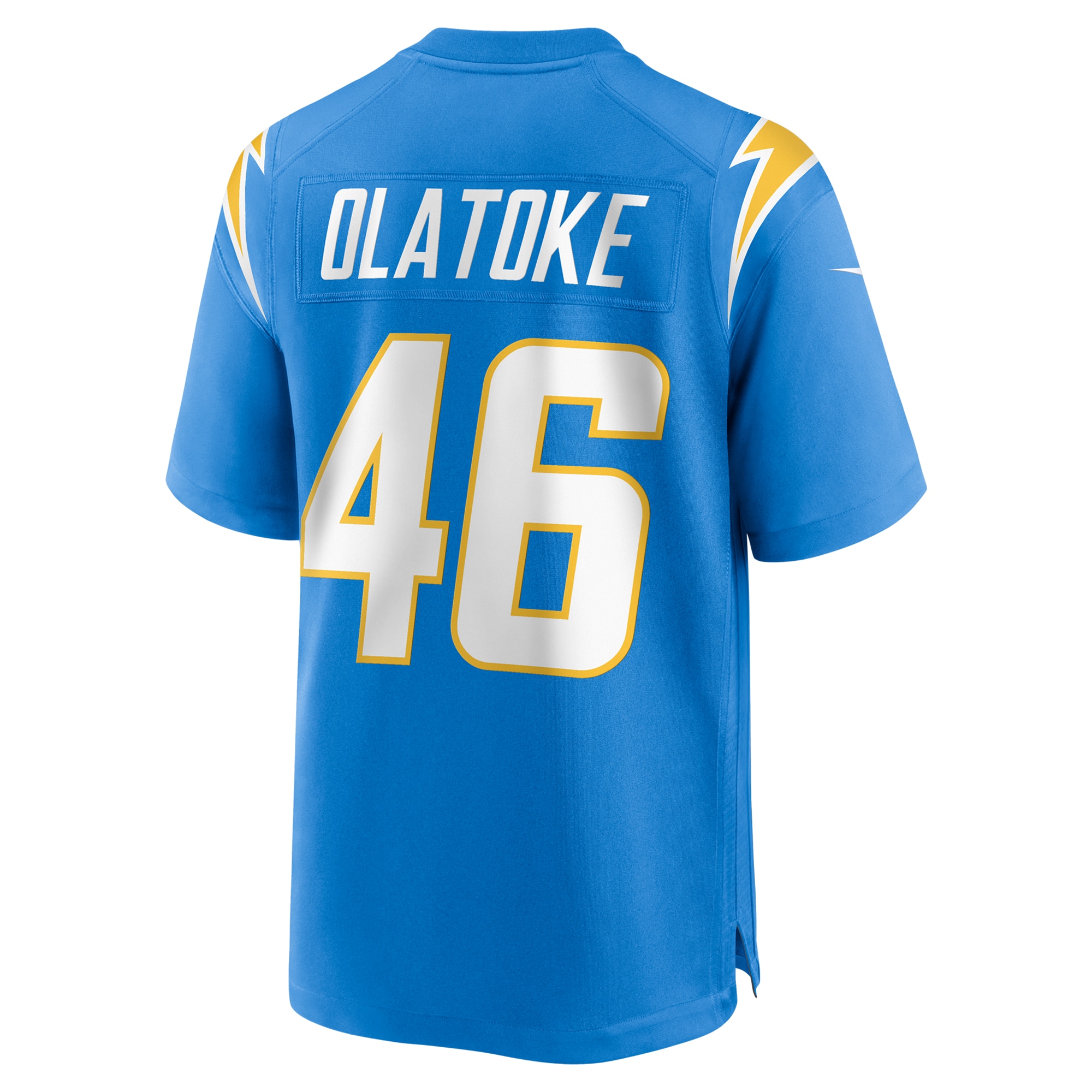 Los Angeles Chargers Praise Olatoke Powder Blue Team Game NFL Jersey Men's