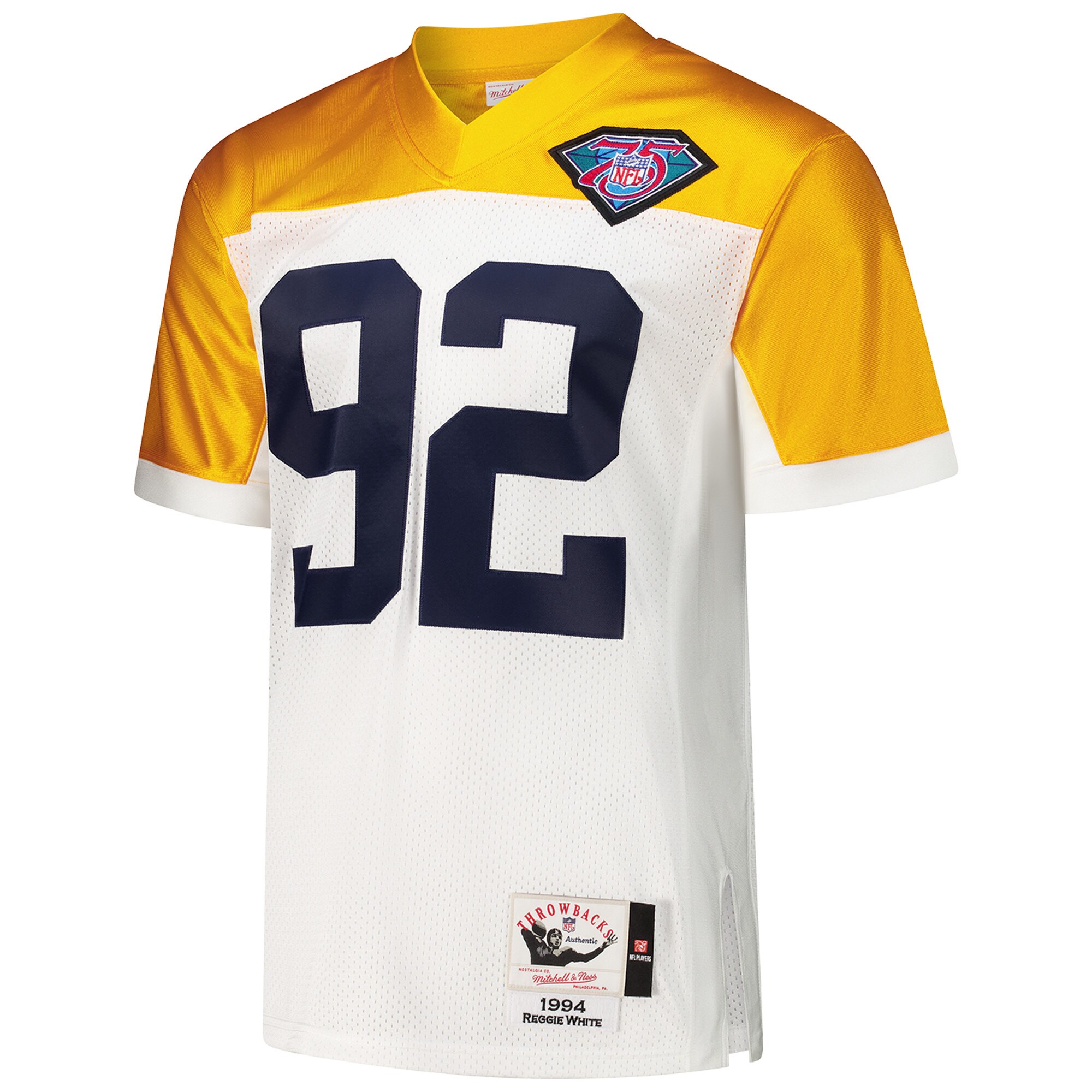 Green Bay Packers 1994 Reggie White Mitchell Ness White Throwback Retired Player NFL Jersey Men's
