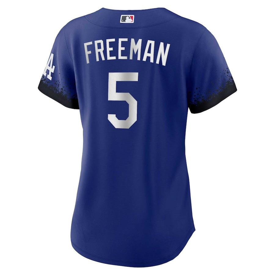 Freddie Freeman 5 Los Angeles Dodgers City Connect Player Royal MLB Jersey Women's